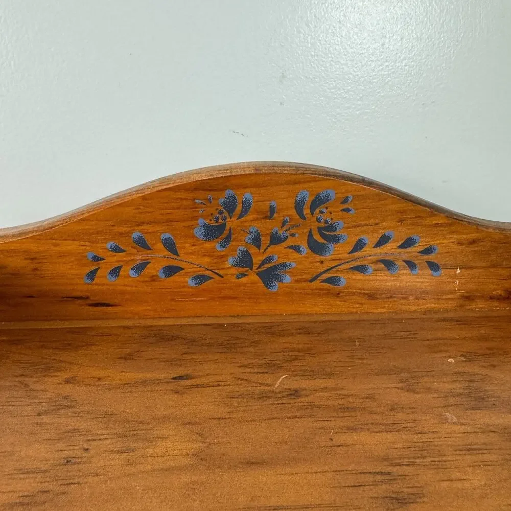 Vintage Pfaltzgraff Yorktowne Wood Paper Towel Holder Shelf Countertop USA